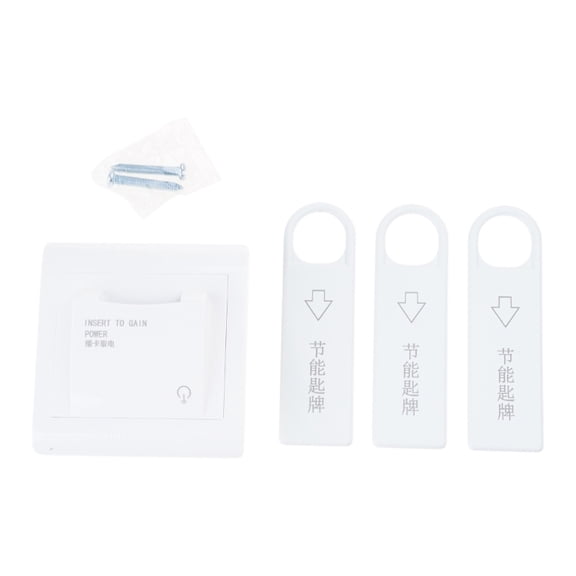86x86mm Hotel Magnetic Card Electric Switch Push Button Insert Key Electrical Power Control Socket with 3 Cards