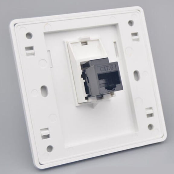 86x86mm Network Wall Socket Female To Female CAT6 Gigabit Dual-Pass Network Wall Plug RJ45 LAN Faceplate Internet Straight Plug Outlet