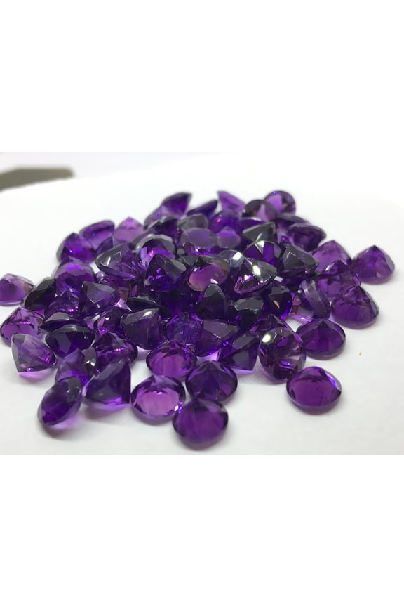 87.55 carat 5mm natural amethyst loose gemstones