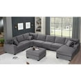 thumbnail image 1 of 87.8'' Convertible Blue Velvet Sofa Bed Sleeper, 1 of 9