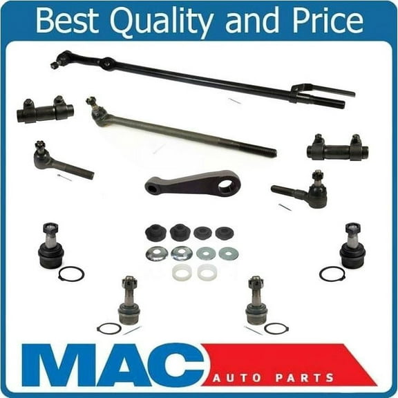 87-96 Full Size Bronco F150 4 Wheel Drive Tie Rods Drag Links Ball Bushings 12pc