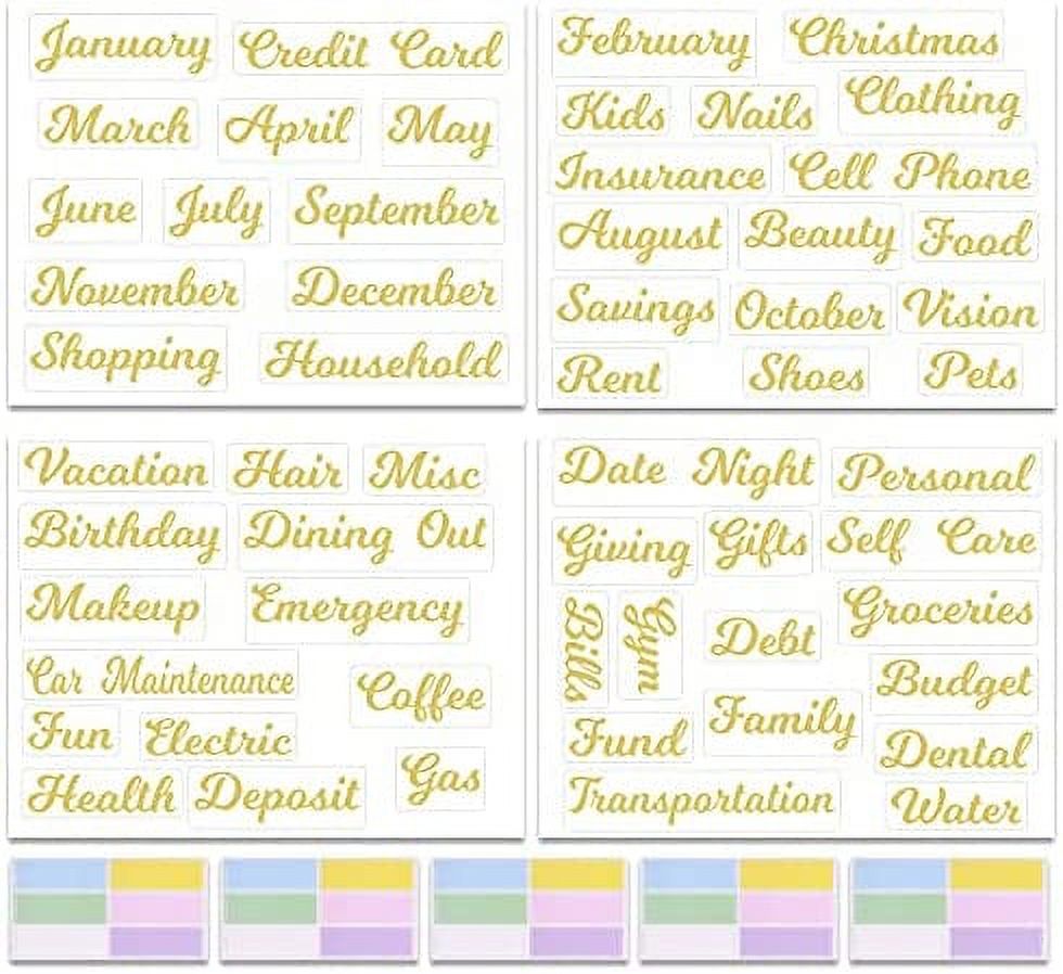Planner Budget Binder Labels Rose Gold Budget Stickers For Cash ...