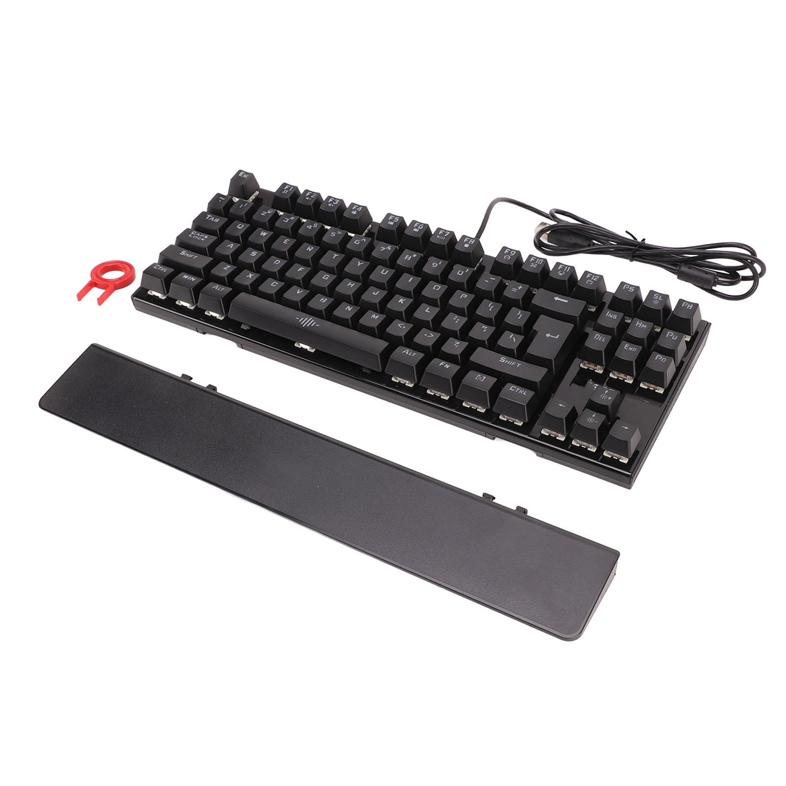 87 Key Blue Switch Mechanical Keyboard with Wrist Rest Colorful RGB