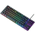 thumbnail image 1 of 87 Key Mechanical Keyboard Green Axis Gaming Keyboard Wired Color Backlit Keyboard for PC Laptop Office Game A, 1 of 7