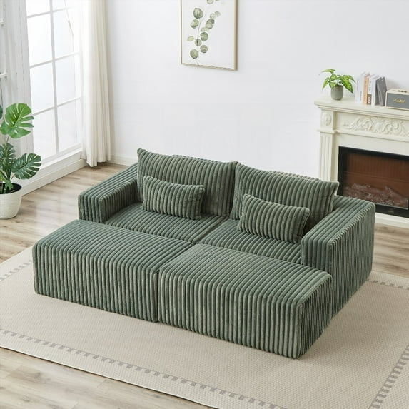 87" Oversized Cloud Plush Sectional Lounge Chaise,No Assembly Needed