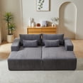 thumbnail image 1 of 87" Oversized Sectional Lounge Chaise ,No Assembly Required,Cloud Plush Loveseat with Reclining Sofa Bed,Fluffy Modern Sleeper Chair for Indoor Living Room Bedroom, 1 of 19