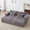 thumbnail image 1 of Modern Oversized Sectional Sofa with Cloud Plush Fabric (87") & Removable Footstools, 1 of 18