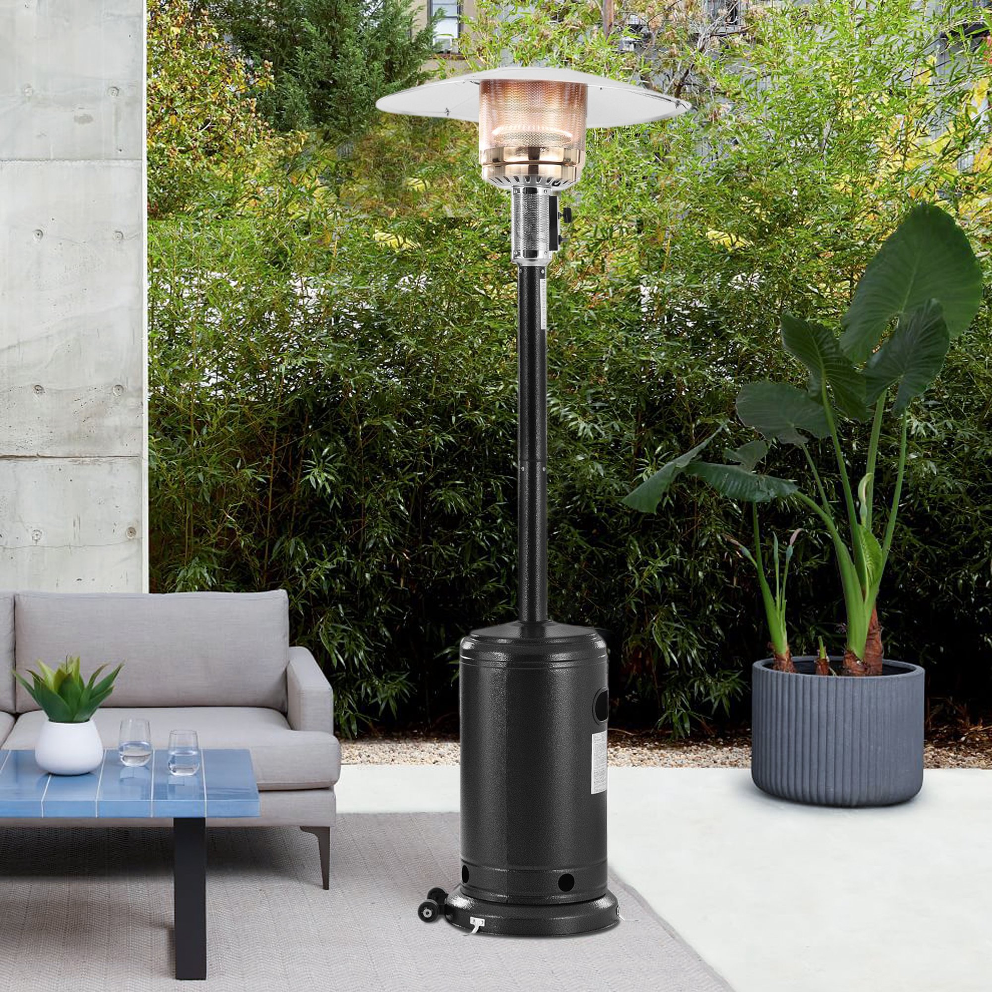87 Propane Gas Heater for Patio, Winter Party Outdoor Warming Heater,  Multi-functional Garden Heater - Black Finish - Walmart.com