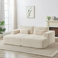 thumbnail image 1 of Modern 87" Oversized Cloud Plush Sectional with Removable Footstools for Indoor Spaces, 1 of 18