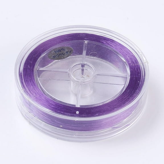 87 Yards Flat Elastic String 1mm Bracelet Thread Clear Bead Cord Stretchy Thread Cord for Bracelet Beading Jewelry Making(Blue Violet)