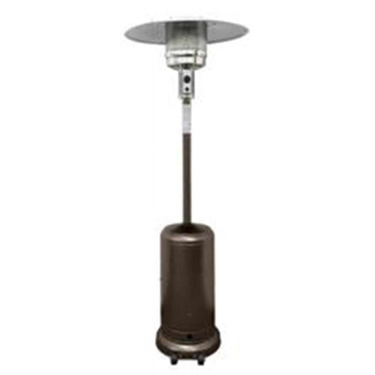 Hammered Bronze Tall Propane Patio Heater with Table