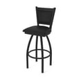 thumbnail image 1 of 870 Hadleigh 25" Swivel Counter Stool with Black Wrinkle Finish and Black Vinyl Seat and Back, 1 of 5