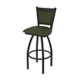 thumbnail image 1 of 870 Hadleigh 25" Swivel Counter Stool with Black Wrinkle Finish and Canter Pine Seat and Back, 1 of 5