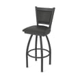 thumbnail image 1 of 870 Hadleigh 25" Swivel Counter Stool with Pewter Finish and Canter Iron Seat and Back, 1 of 1
