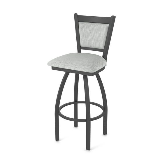 870 Hadleigh 25" Swivel Counter Stool with Pewter Finish and Graph Alpine Seat and Back