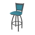 thumbnail image 1 of 870 Hadleigh 25" Swivel Counter Stool with Pewter Finish and Graph Tidal Seat and Back, 1 of 5