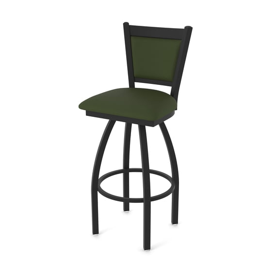870 Hadleigh 30" Swivel Bar Stool with Black Wrinkle Finish and Canter Pine Seat and Back