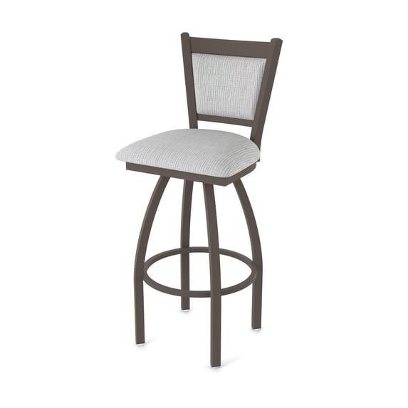 870 Hadleigh 30" Swivel Bar Stool with Bronze Finish and Graph Alpine Seat and Back