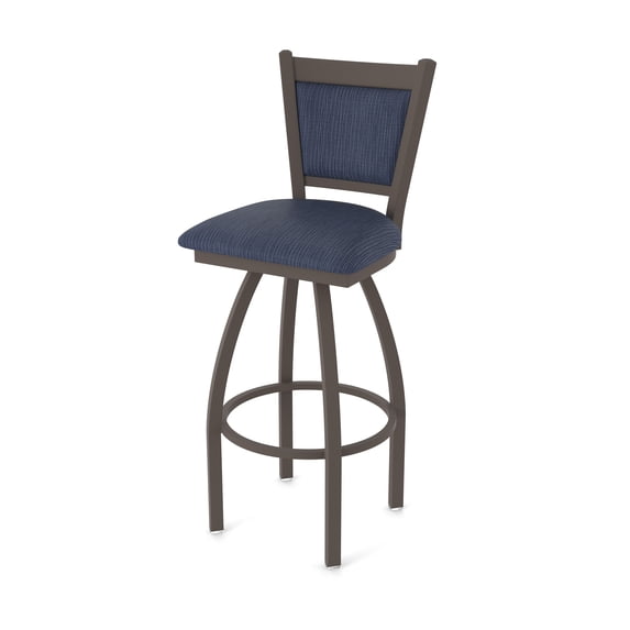 870 Hadleigh 36" Swivel Bar Stool with Bronze Finish and Graph Anchor Seat and Back