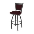 thumbnail image 1 of 870 Hadleigh 36" Swivel Bar Stool with Pewter Finish and Canter Bordeaux Seat and Back, 1 of 5