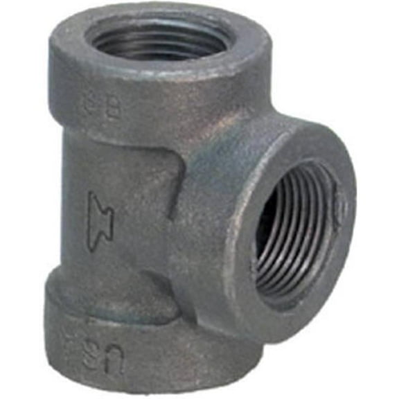 8700120507 .75 in. Malleable Iron Pipe Fitting Black Tee