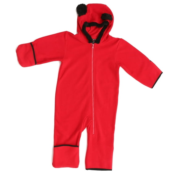 87002-NVYGRY-6-9M At The Buzzer Baby Boys Fleece Pram (Red / Black, 0-3 Months)