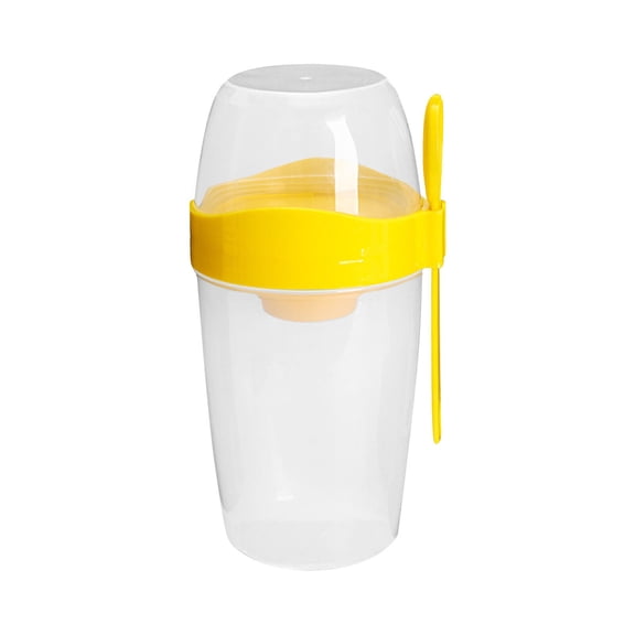 870ml Reusable Overnight Oats Container Material Leak Proof Lid Spoon Brush Breakfast Cereal Yogurt Milk Porcelain Cup