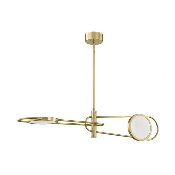 8722-AGB-Hudson Valley Lighting-Valeri - 49 Inch 60W 2 LED Pendant in Contemporary Style - 49 Inches Wide by 9 Inches High-Aged Brass Finish