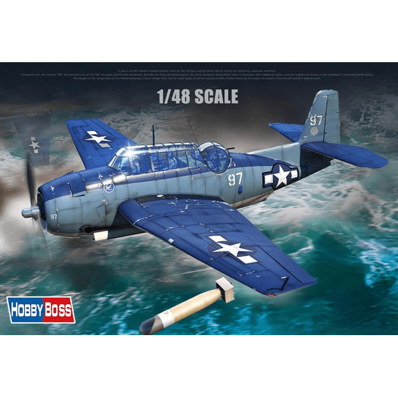 87275 US TBF-1C Avenger Torpedo Attack Aircraft Assembly Model Hobby Boss 1/72