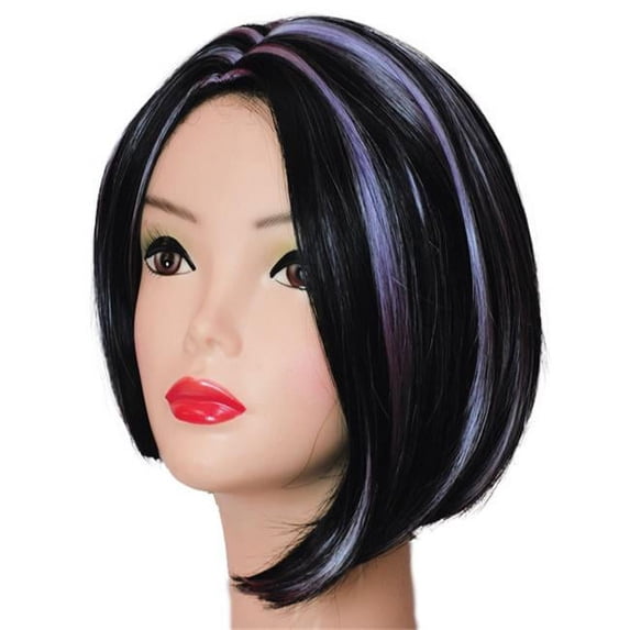 8733 Asymmetrical Wig - Red, White & Blue