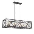 thumbnail image 1 of 87338-SB-Designers Fountain-High Line - Eight Light Linear Chandelier, 1 of 10