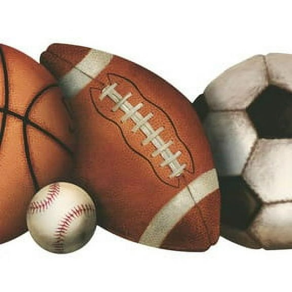 874448 Die-cut Sports Wallpaper Border BH1759b