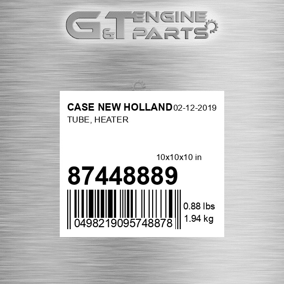 87448889 TUBE, HEATER fits CASE NEW HOLLAND (New OEM)