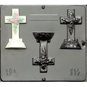 876 Cross on Base Chocolate Candy Mold