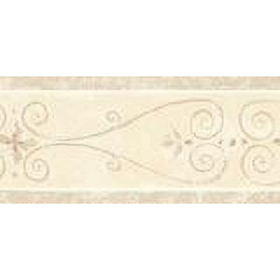 877890 Architectural Scroll Wallpaper Border Cream FP011185b