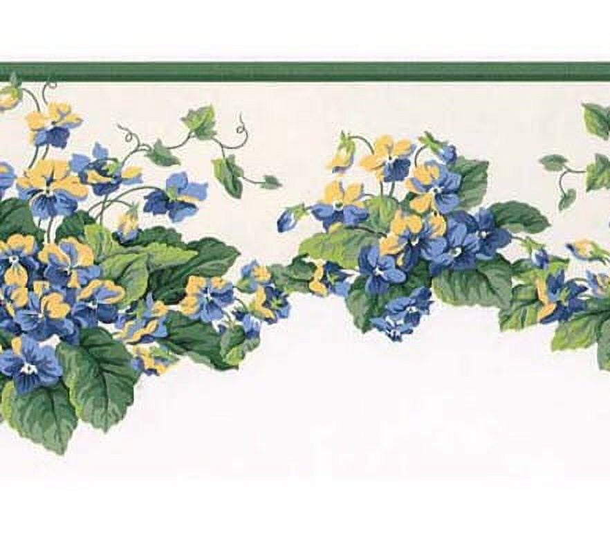 877946 Waverly Sweet Violets Wallpaper Border