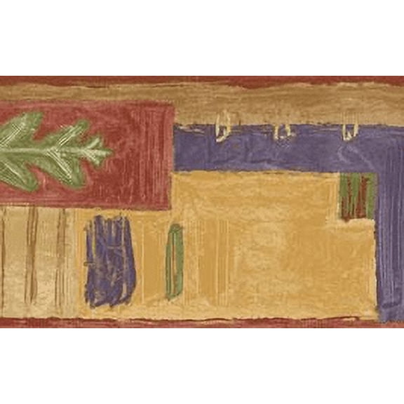 877984 Contemporary Foliage Wallpaper Border FT017172b