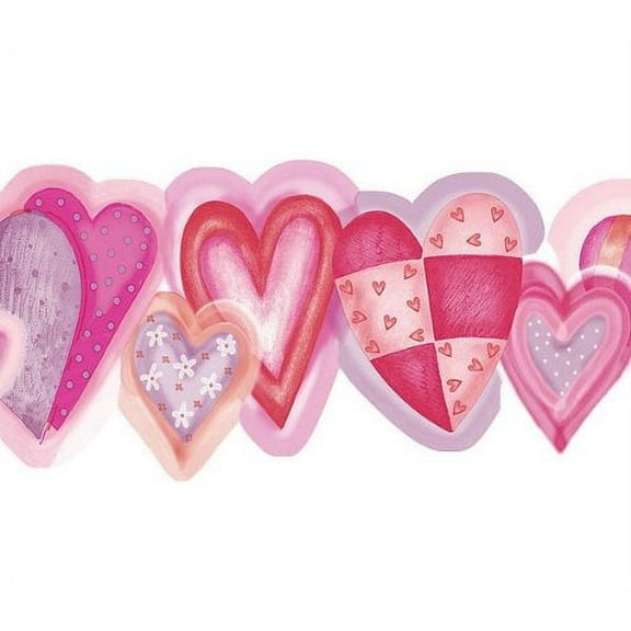 878064 All Hearts Wallpaper Border CK83191b
