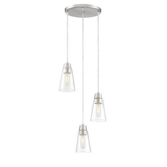 87830-3-SP-Designers Fountain-Echo - Three Light Mini Pendant