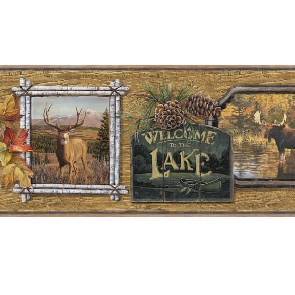 878309 Big Five Wallpaper Border HTM48562b