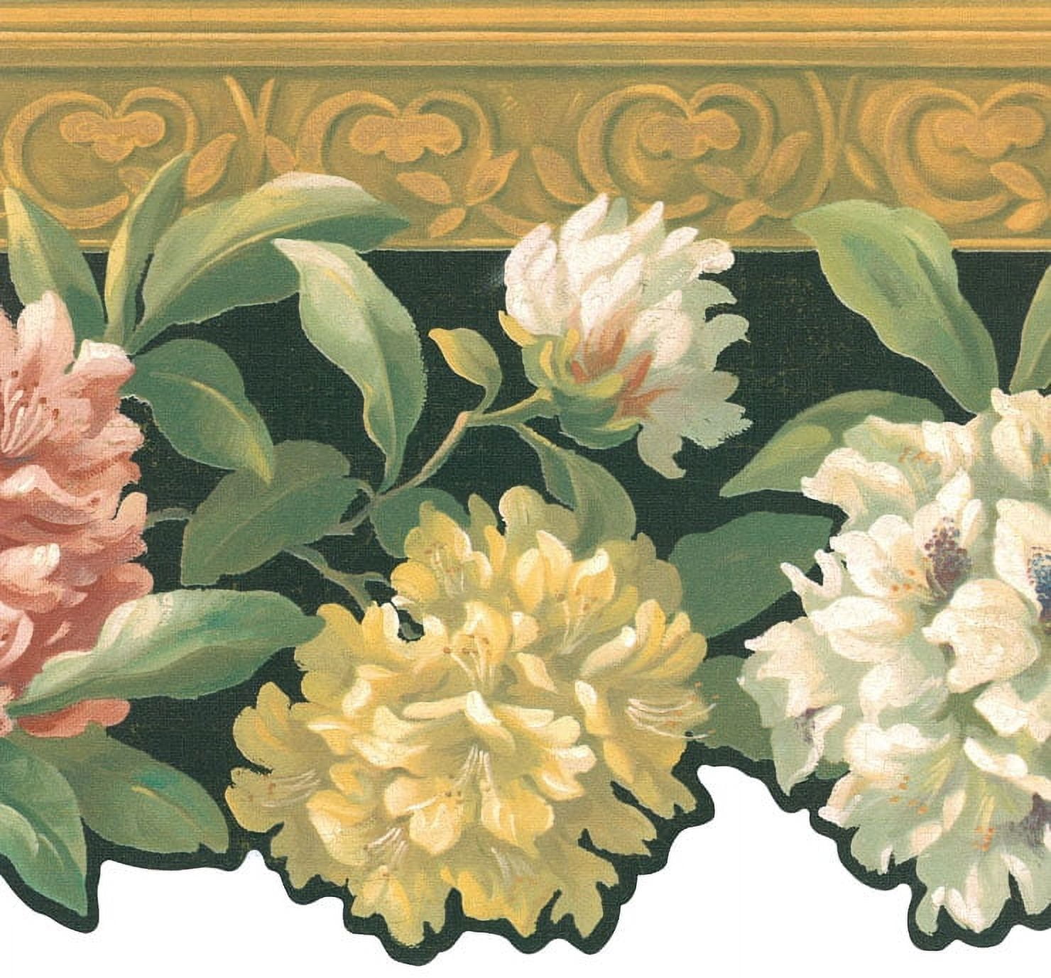 878447 Scalloped Floral Wallpaper Border HA1298b - Walmart.com