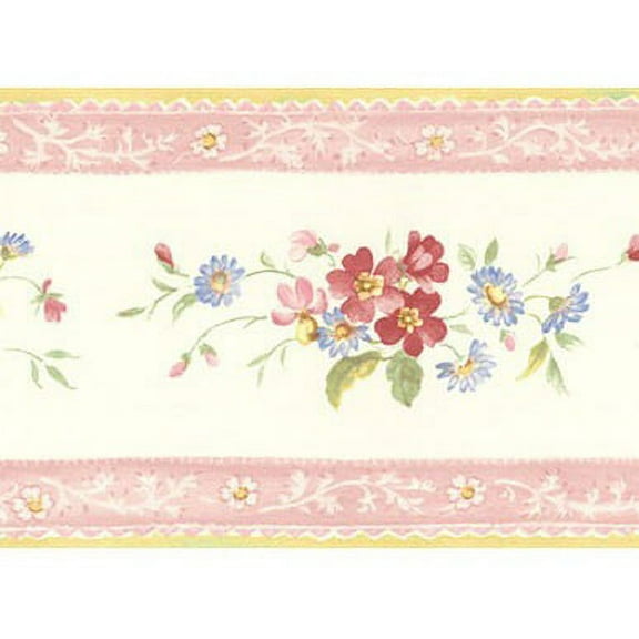 878731 Floral Mini Print Wallpaper Border FP79507