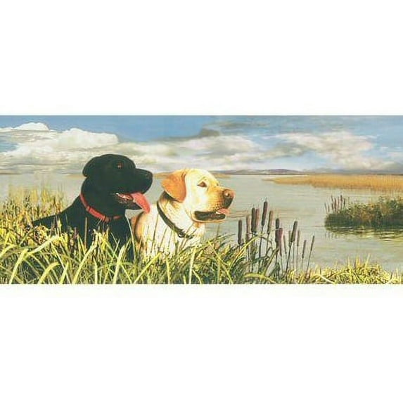 878824 Best Friends Dogs By The Lake Wallpaper Border 145b87723