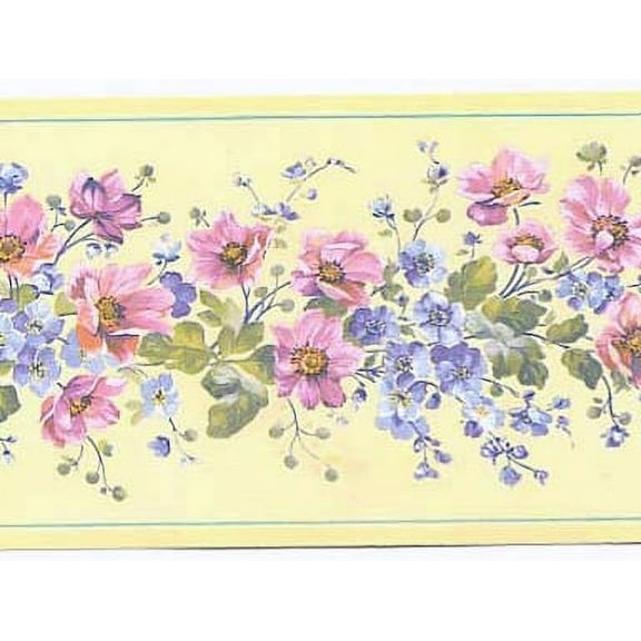878959 Narrow Floral Mini Print Wallpaper Border 260b04949