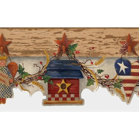 878970 Patriotic Swag Wallpaper Border AAI08122b
