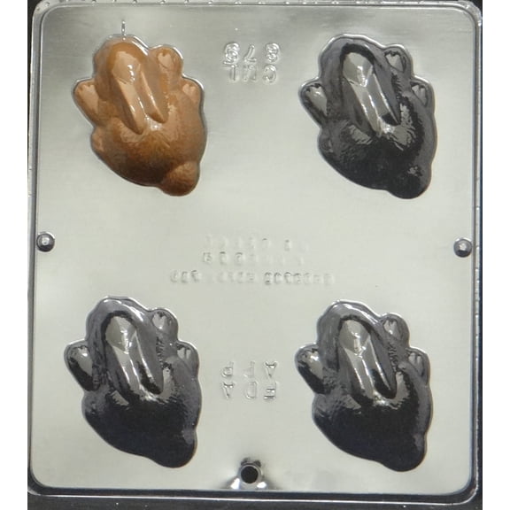 879 Rabbit Top View Chocolate Candy Mold