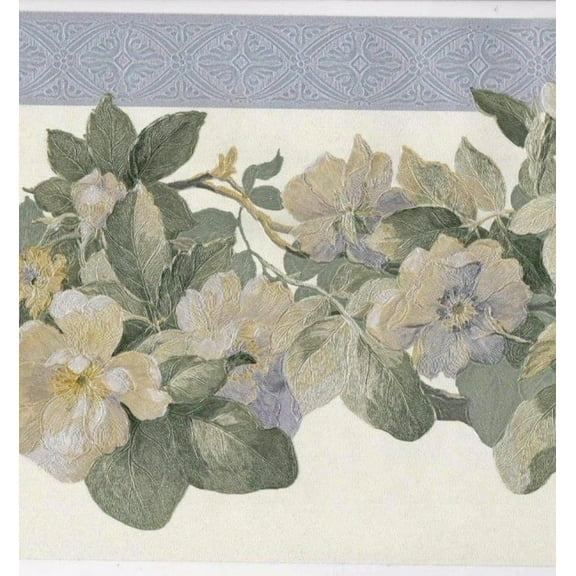 879113 Satin Apple Blossoms Wallpaper Border 128b55906sb