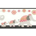 thumbnail image 1 of 879130 Follow The Leader Elephant Wallpaper Border WK6897bd, 1 of 4