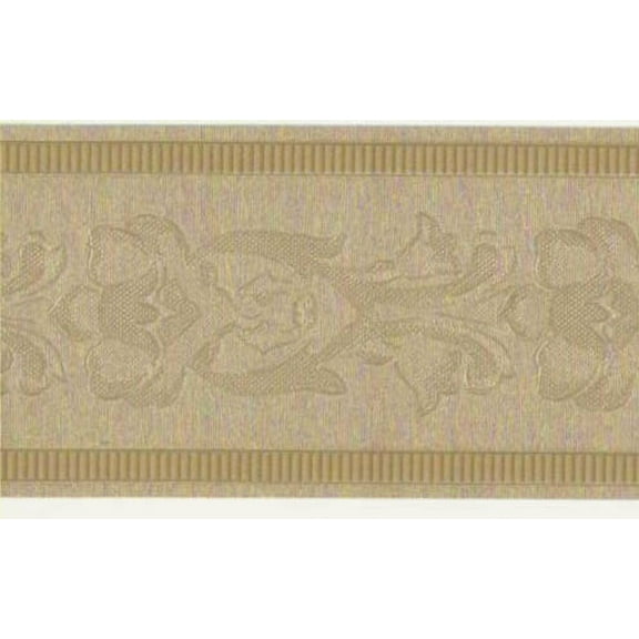 879167 Narrow Gold Satin Architectural Wallpaper Border 00925b