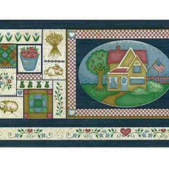 879174 Country Charm Wallpaper Border 7007-448